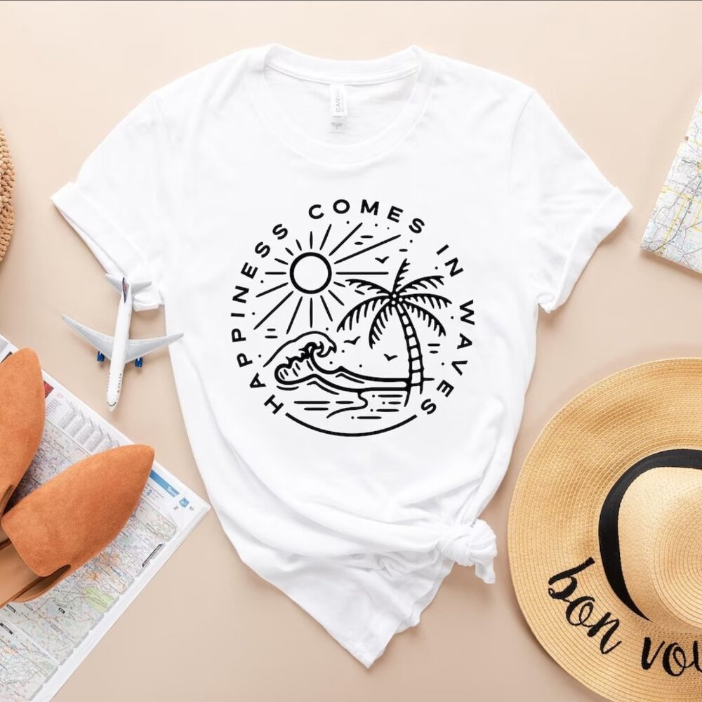 Happiness Comes in Waves Shirt